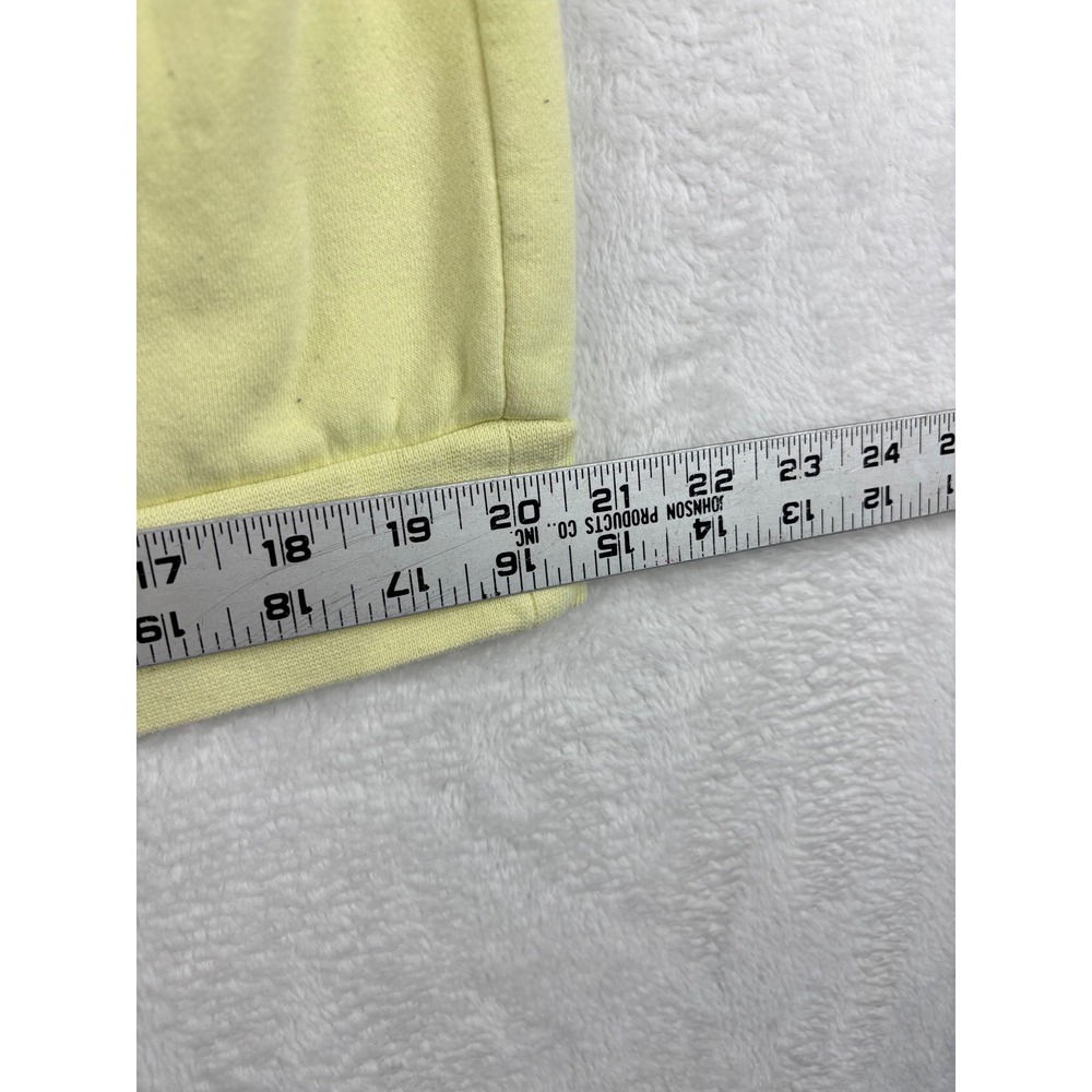 2000s Nike Air Jordan Jumpman Mens Large Yellow Fleece Pullover Raglan Sleeve - Picture 8 of 8